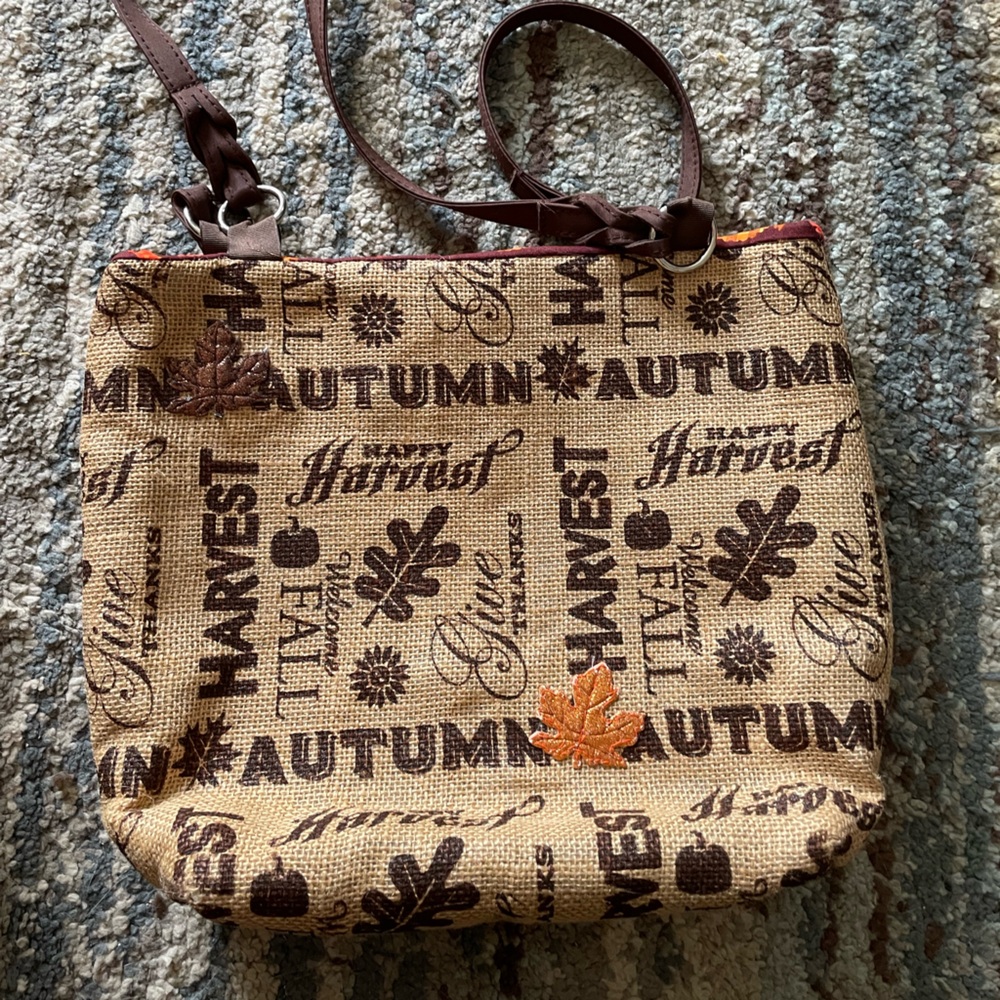 Brown Autumn Print Women's Bag